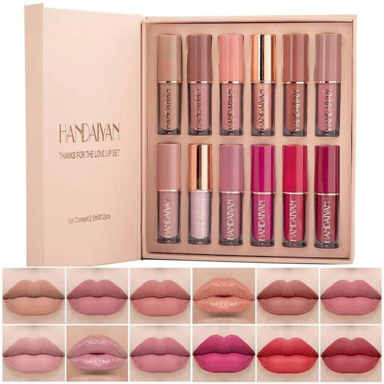 HANDAIYAN 12 pcs Matte Liquid Lipstick Box